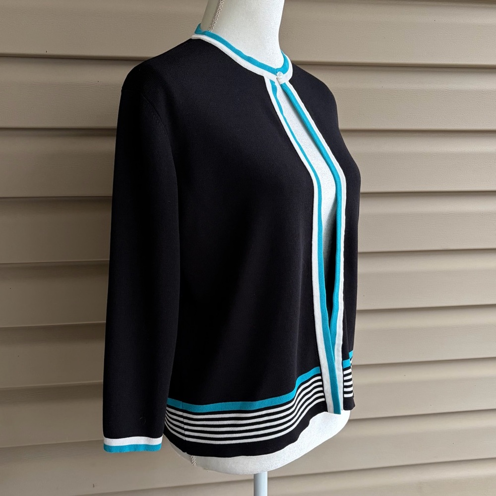 Dressbarn One-Button Open Front Cardigan - Picture 4 of 8